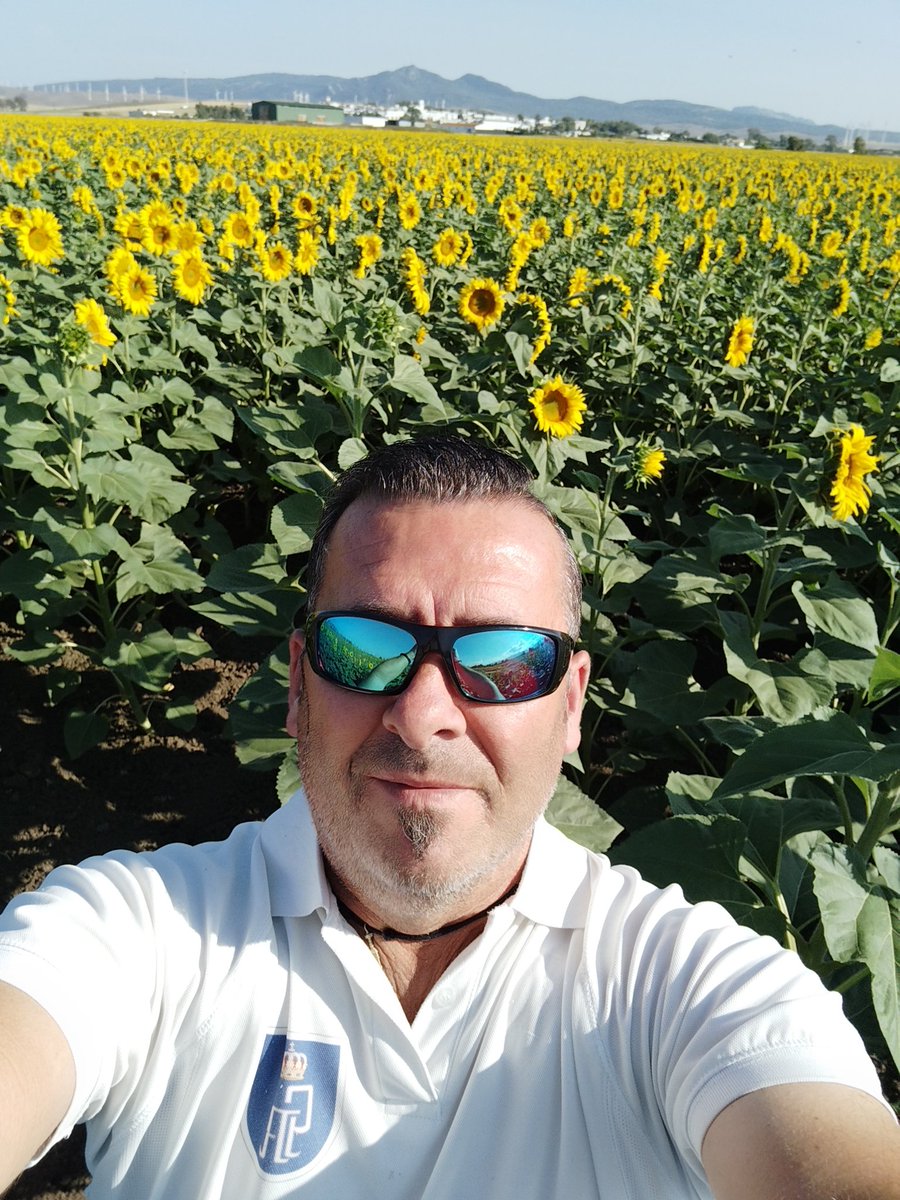 Domingo 9,30 a.m paseando😎 con mí fiel compañero 🐶🐾 entre campos de girasoles 🌻🌻🌻🌻🌻!!!
I love 🐶🐾,I love 🌻🌻🌻,I love 🚶‍♂️🏃🚜🏜️🔗🌻🌄