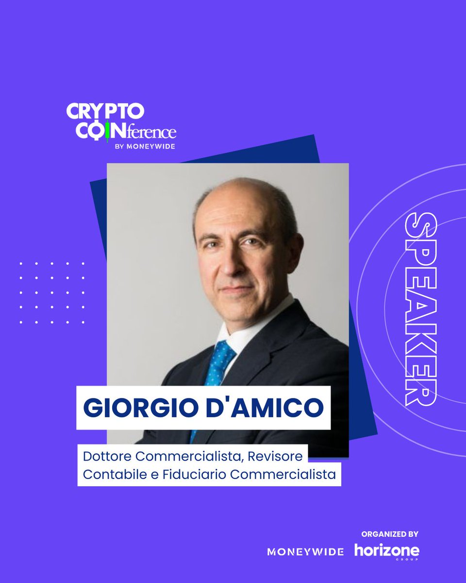 wearemoneywide's tweet photo. Vieni ad ascoltare Giorgio D'amico sul palco di #CryptoCoinference, l'8 e 9 Giugno a Bologna.
Puoi acquistare il tuo ticket sul nostro sito ๐๐ผ https://t.co/fZL6hwl5YX https://t.co/3ZOmq1IphM