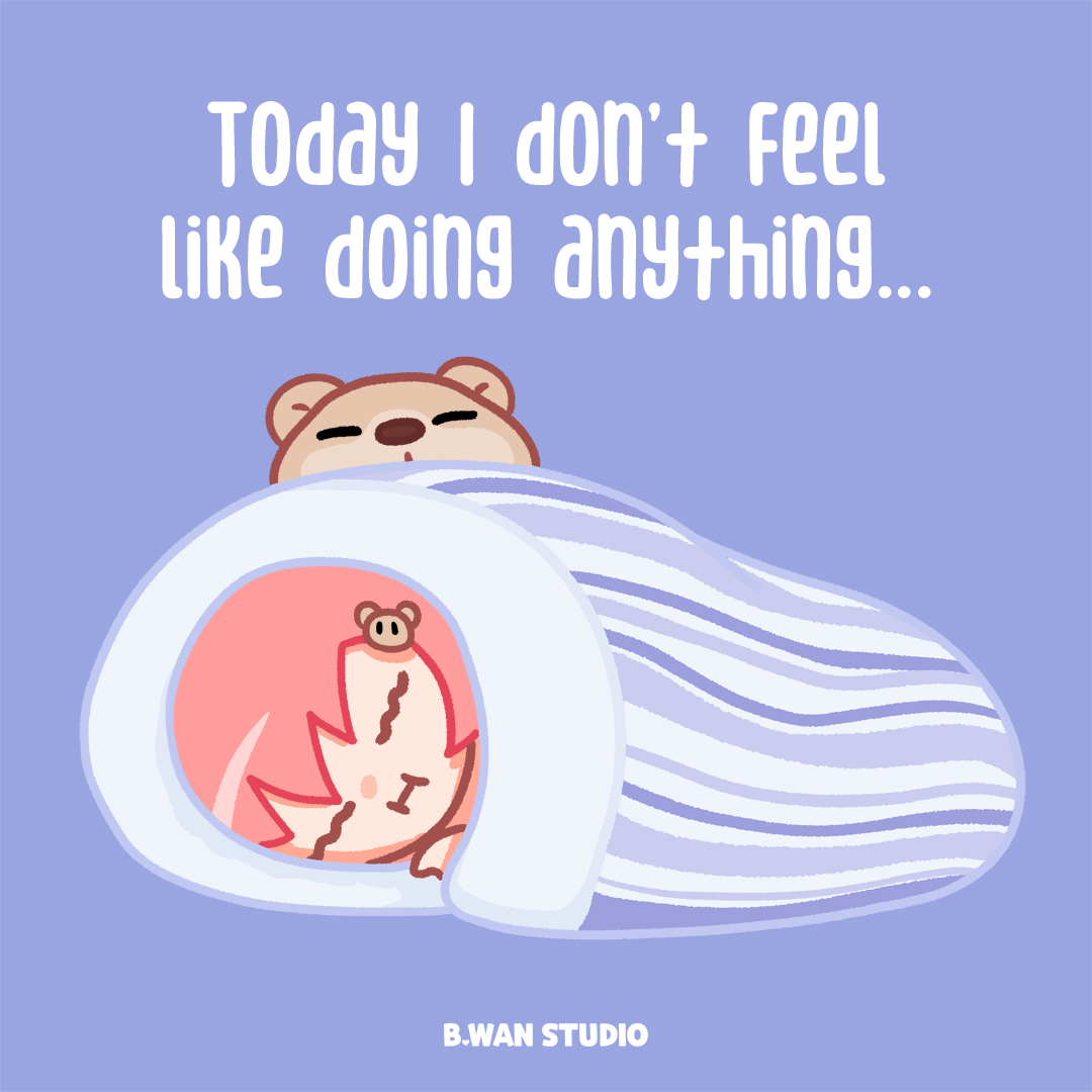 Did the Bruno Mars song pop up in your head? 😆 Looks like it'll be a lazy weekend! We need to have days where we can just relax and not do anything. Do you agree?

#lazysaturday #lazyweekend #cuteart #selfcare