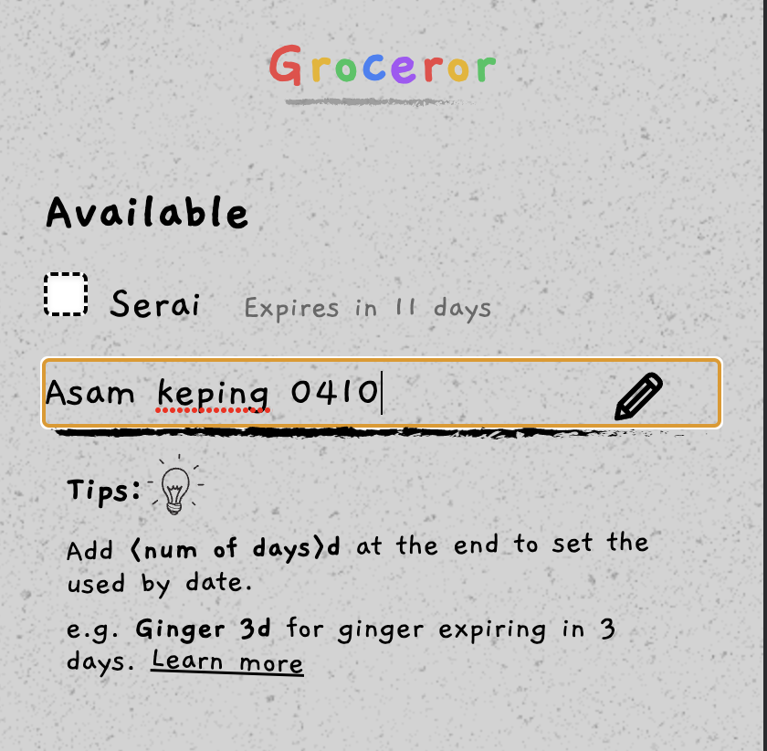 afifsohaili's tweet photo. Decided to say "screw it, let's just ship"

Announcing my newest app: Groceror.

It's basically an app that (is FREE, and) helps you better track your groceries 🧵 https://t.co/kaDjYfmdEM