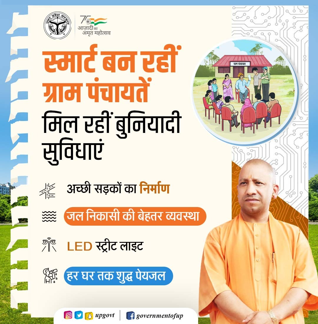प्रदेश की ग्राम पंचायतों को विभिन्न योजनाओं के माध्यम से 'स्मार्ट ग्राम पंचायत' के रूप में विकसित किया जा रहा है।

ग्राम पंचायतों में अच्छी सड़कों का निर्माण, जल निकासी की बेहतर व्यवस्था, LED स्ट्रीट लाइट जैसे विभिन्न कार्य संचालित किए जा रहे हैं।