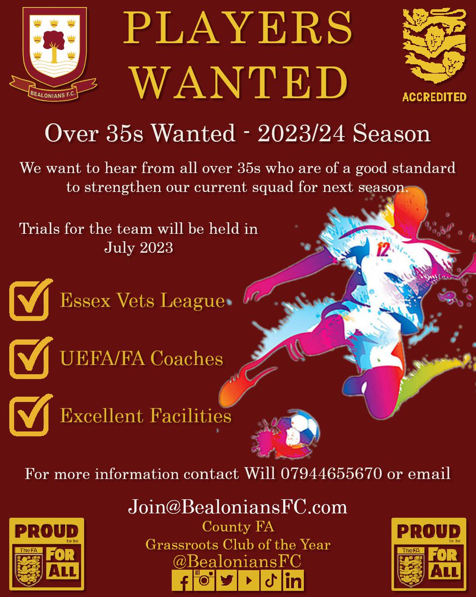 william blackwell (@willb8488) on Twitter photo Looking to add a couple more to our squad for next season, located in Hainault/fairlop (IG6). <a href="/EssexVetsLeague/">Essex Vets League</a> <a href="/Bealoniansfc/">Bealoniansfc</a> Looking to add a couple more to our squad for next season, located in Hainault/fairlop (IG6). <a href="/EssexVetsLeague/">Essex Vets League</a> <a href="/Bealoniansfc/">Bealoniansfc</a>