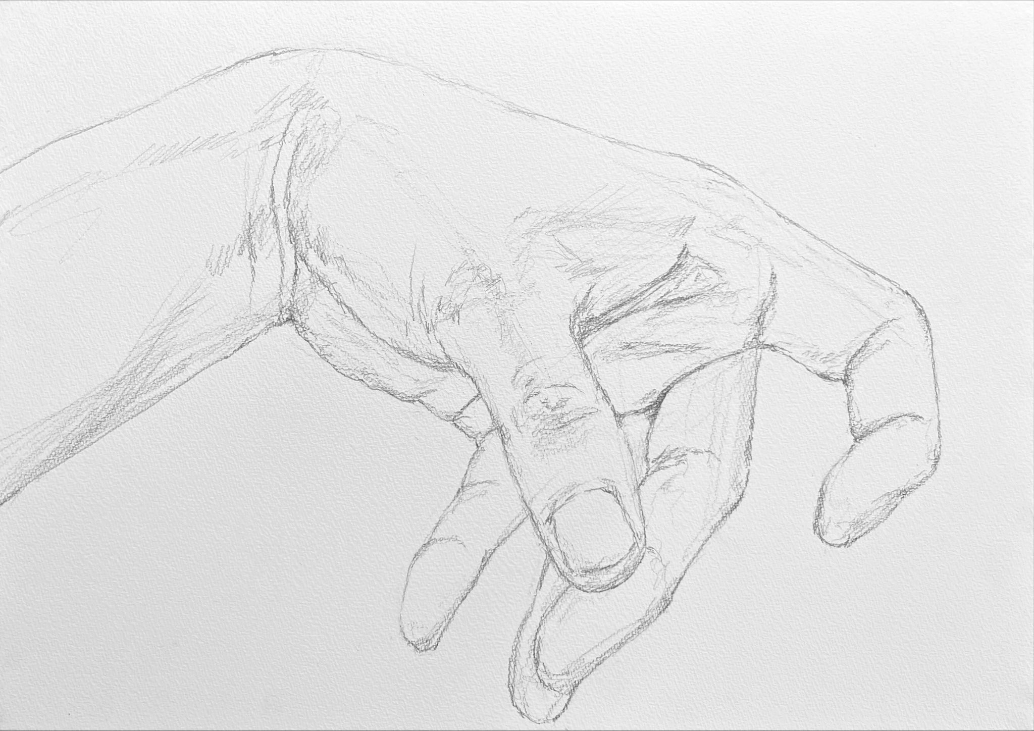手を繋ぐデッサン原画 デッサン #dessin #drawing #石膏 #石膏デッサン #石膏像