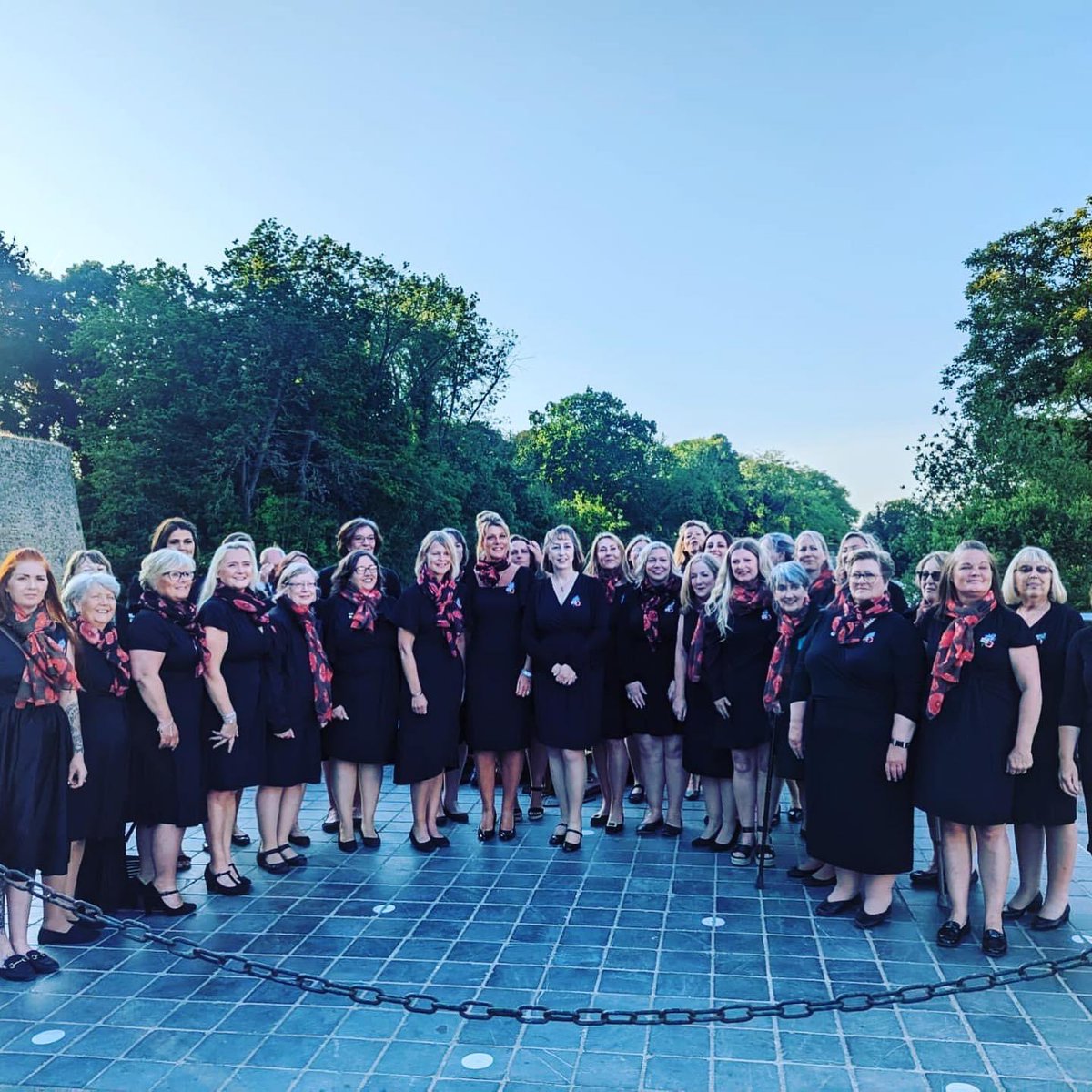 Chivenor Military Ladies Choir (Charity 1184143) (@milwiveschiv) on Twitter photo Yesterday we had the privilege to be part of the Last Post Ceremony at the Menin Gate where we sang our new piece by <a href="/mrhigginsmusic/">Michael Higgins</a>. A very humbling experience. <a href="/lastpostieper/">Last Post Ass. Ieper</a> #inflandersfields #salutetothefallen #honourthefallen #meningatememorialtothemissing Yesterday we had the privilege to be part of the Last Post Ceremony at the Menin Gate where we sang our new piece by <a href="/mrhigginsmusic/">Michael Higgins</a>. A very humbling experience. <a href="/lastpostieper/">Last Post Ass. Ieper</a> #inflandersfields #salutetothefallen #honourthefallen #meningatememorialtothemissing