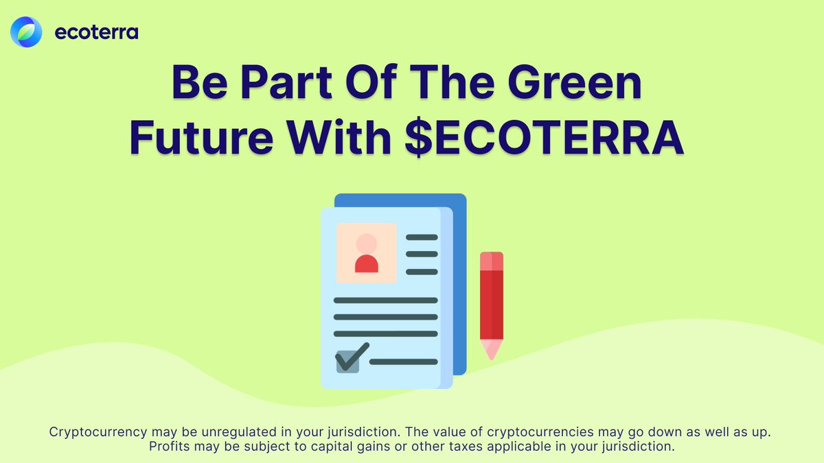 🔥 #Crypto #Exchange @Bitget has achieved registration as a virtual asset service provider in both Poland and Lithuania, highlighting the global growth and acceptance of #Cryptocurrencies

Join $ECOTERRA #Presale and be ahead of the crypto movement ⬇️

bit.ly/EcoTerraTW