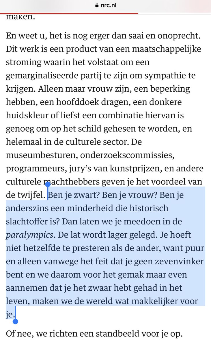 Wat een arrogantie van #Hertzberger 
1) De vrouw met een kleur wordt door het systeem al op achterstand gezet en daarom (moet ze) 10x harder werken om daar te komen waar ze wil komen. Niks maar dan ook niks wordt makkelijker gemaakt! 
2) De lat wordt niet lager gelegd. De lat