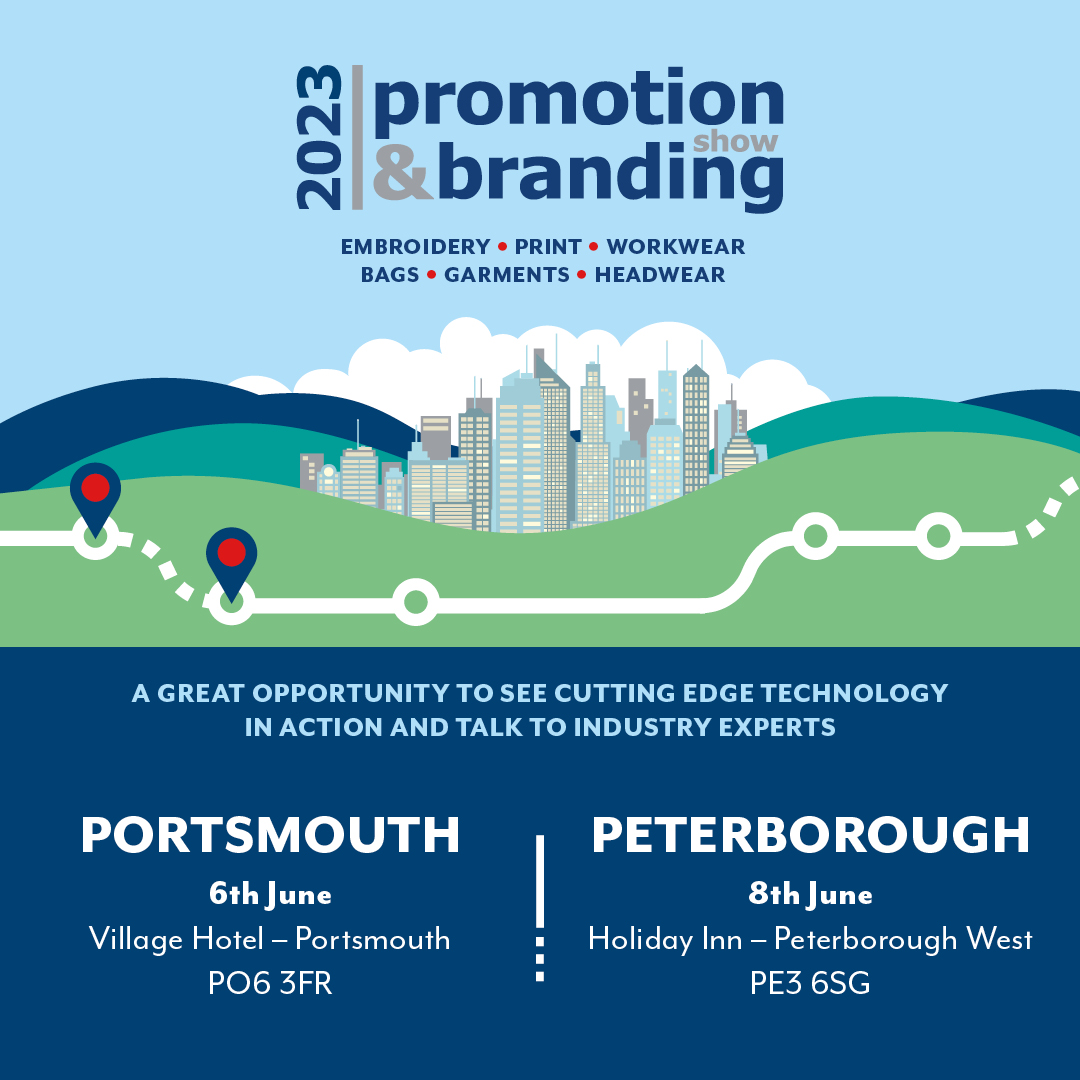 Join us on the 6th &amp; 8th of June for the Portsmouth and Peterborough Promotion and Branding Show! To pre-register visit: promobranding.events

#tradeshow #roadshow #garmentdecoration #heatpress #startupbusiness #workwear #henburybrands