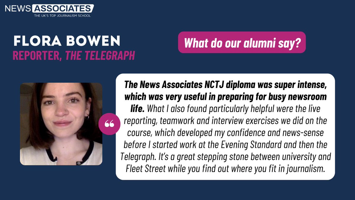 'The News Associates NCTJ diploma was super intense, which was very useful in preparing for busy newsroom life.' 

Flora shares her experience studying with us 😍 #TeamNA #StartedHere