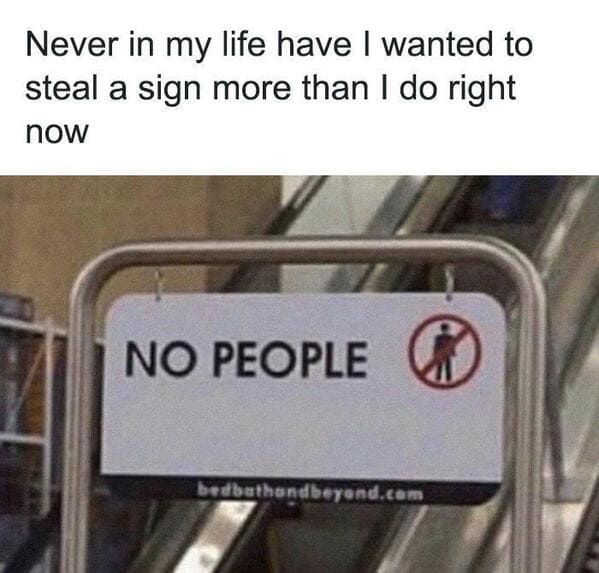 TrueBlue_77's tweet photo. Good morning, no people.
#meme #introvert #sarcasm #cynicism https://t.co/k0EJzUF79C