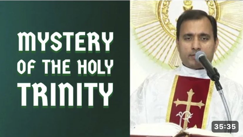 Mystery of the Holy Trinity - Fr Joseph Edattu VC 

youtu.be/-oY8qswN0Q0 via @YouTube

 #VerseOfTheDay #Prayerfulness #Alpha #Omega #GodOfHeavenAndEarth #Jesus #GodBlessYou #GodIsBesideYou #GodIsWithYou #JesusLives #GoWithGodsBlessings #YouAreAnointed