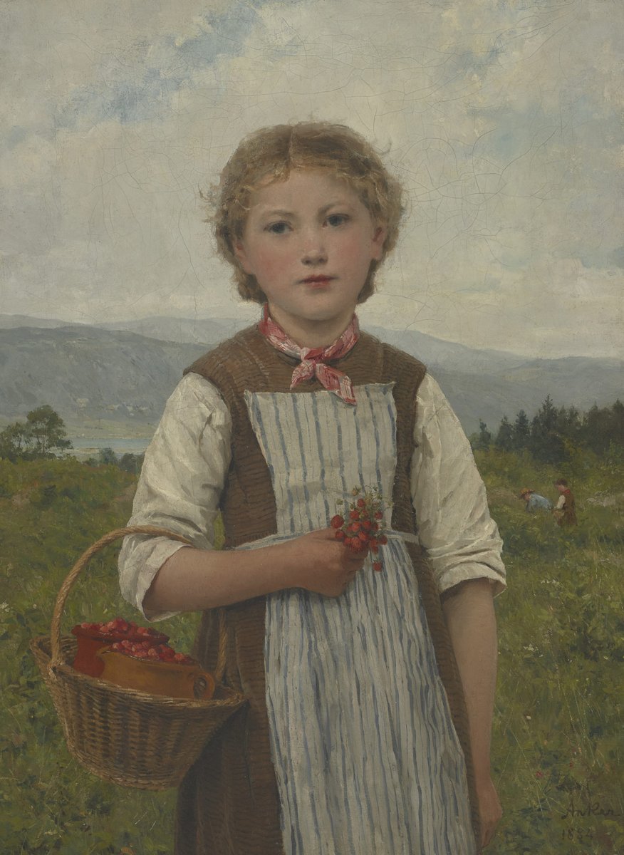 Albert Anker - Mariette with Strawberries, 1884, Musée cantonal des Beaux-Arts/Lausanne
oil on canvas

#stomouseio #AlbertAnker #Mariette #Strawberries #MuséecantonaldesBeauxArts