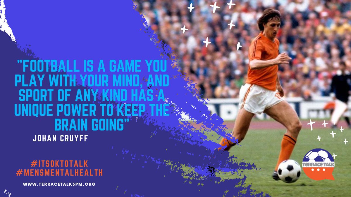 A revolutionist in the game, both on and off the field.

Johan Cruyff 🧡

#itsoktotalk #mensmentalhealth