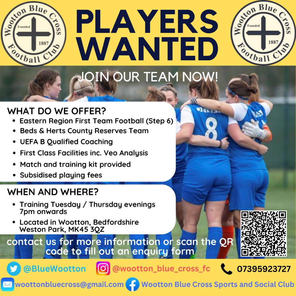 trials_uk's tweet image. @BlueWootton 

⚽️Players Wanted 

Few places left!!  

#GirlsFootballTrialsUK #GirlsFootball #WomensFootball #footballtrials