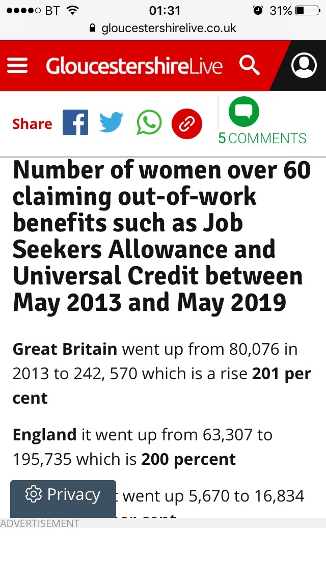 😱  ANYONE who believes in justice and I mean men too (even if your wives are not affected) these women did not deserve such treatment like Ian’s wife or the other 3.8M #1950swomen NO NOTIFICATION upto 6yrs extra work despite unequal pay workplace #Men #women #DWP 2013-2019👇🏼