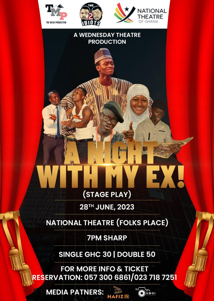 niisarpei's tweet photo. Join us live for the June edition of 'Wednesday Theatre', a platform to nurture the youth in theatre production. 
The title of the play is 'A Night with my Ex' slated for Wednesday, June 28, 2023, at 7pm @ The Folksplace, National Theatre. 
See you!!! https://t.co/vuT5eKLOlj