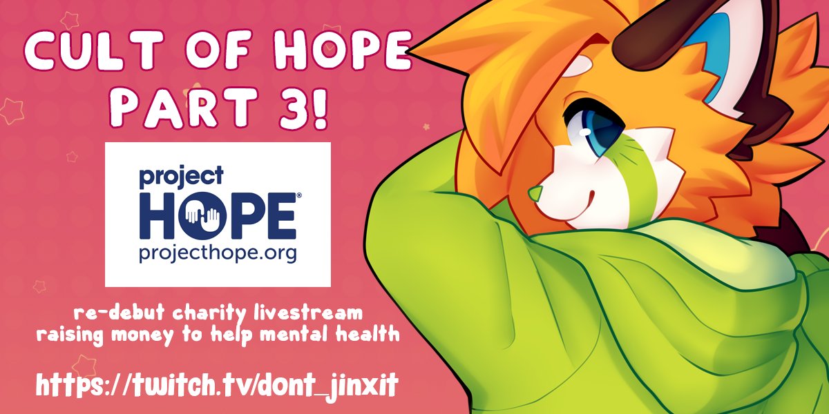 My third and final part of this charity stream is now LIVE!!!

Please consider checking out the stream and donating if you can! I am raising money with Project HOPE for mental health! ❤️

I will be playing SAR, COTL and more!