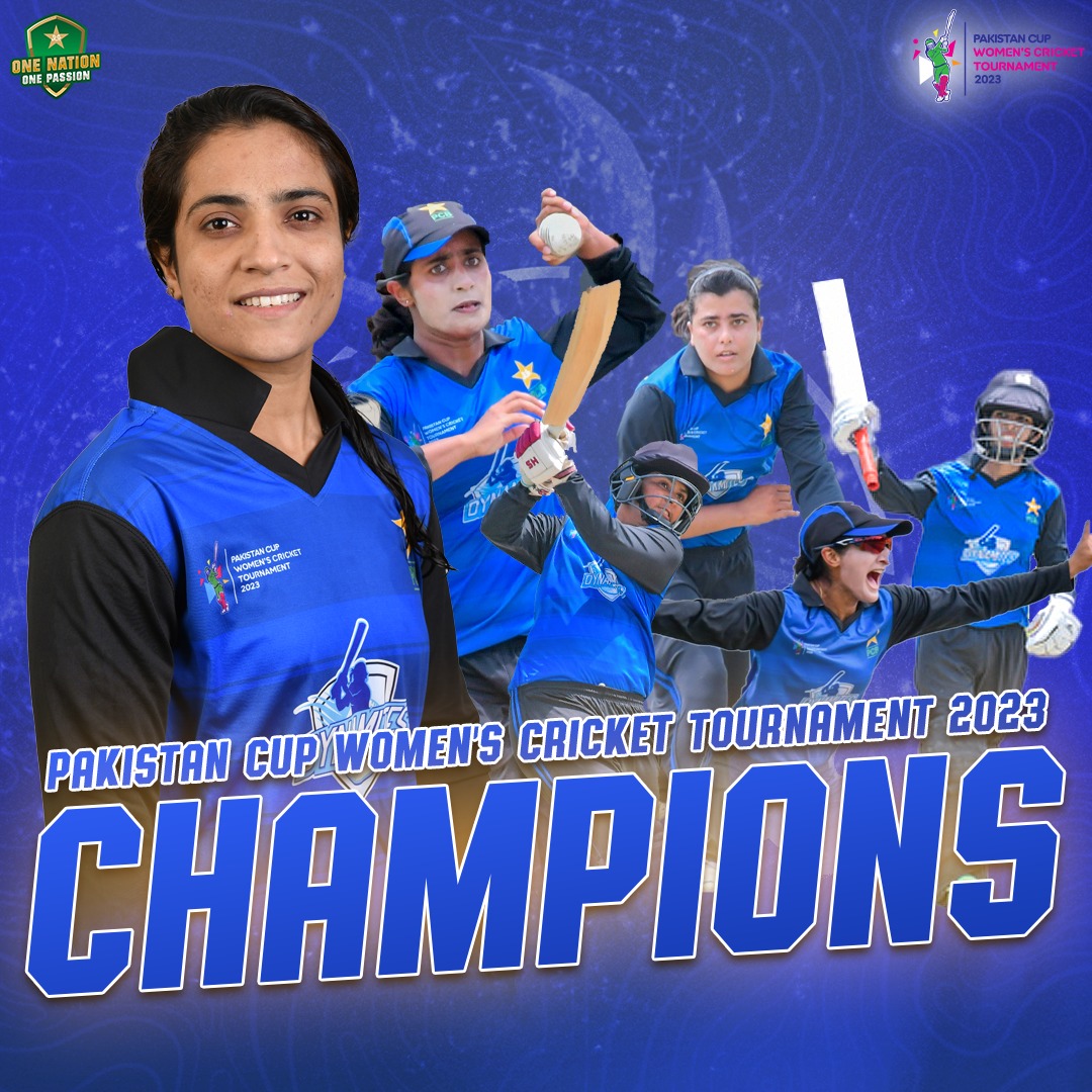 Dynamites are crowned champions of the Pakistan Cup Women's Cricket Tournament! 🏆

#BackOurGirls
