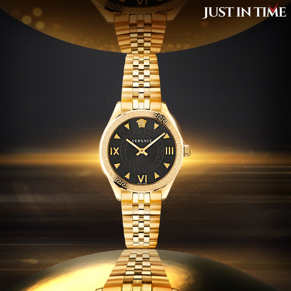 justintimewatch's tweet photo. A statement piece to add that extra glow to your look ✨

Watch Displayed - Versace Watch VE2S00622
.
.
.
@Versace 
#JustInTime #JustInTimeWatches #VersaceWatch #LuxuryWatch #LuxuryWatchesForWomen #VersaceCollection #WatchCollector #WatchLover #WatchEnthusiast #WatchCollection https://t.co/bJEolWsw3o
