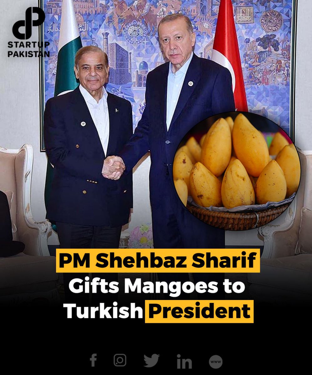 In a goodwill gesture, Prime Minister (PM) Shehbaz Sharif gifted Pakistani mangoes to Turkish President Recep Tayyip Erdogan and congratulated him on his victory in the elections on behalf of the Pakistani nation.