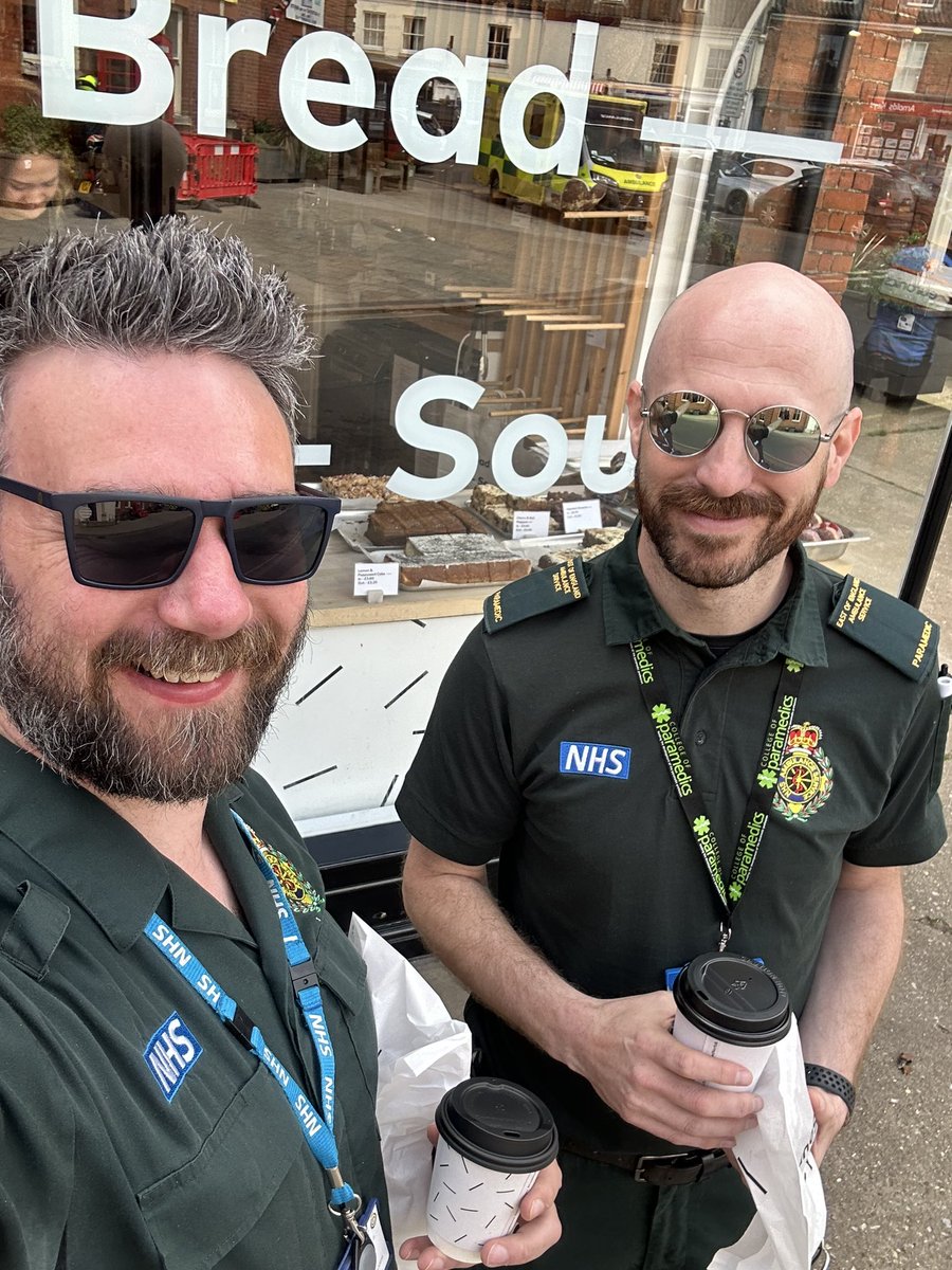 On an ambulance today with <a href="/DaleGedge/">Dale</a> enjoying some treats from <a href="/bread_source/">Bread Source - Artisan Bakery</a> - great service!