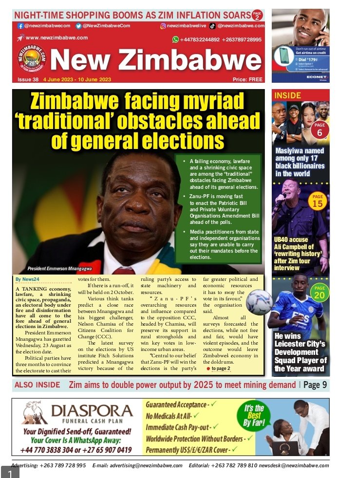 NewZimbabwe.com on Twitter: " Our latest E-Paper. Download full copy