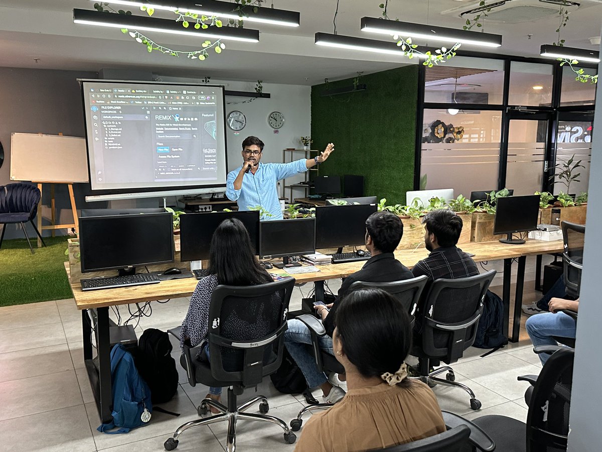 hackthisfall's tweet image. We have the @5ireChain team giving a workshop on Intro About 5ireChain &amp;amp; Smart Contract Deployment 👾

#HTFIndore #HackThisFall #HTFMeetups ✨