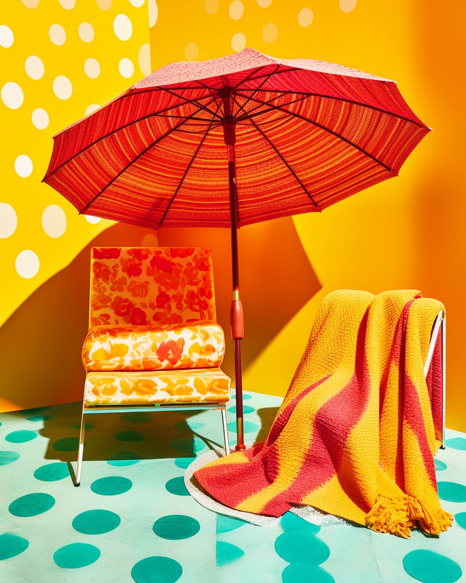 I close my eyes and listen to the sound of birds chirping in the trees. I feel completely relaxed and at peace. This is the perfect way to spend a lazy day.

#sunnyday #stilllife #TropicalVibes #tropicalfruit #pillows #pillowcases #umbrella #retrovibes #retrostyle #retrò
