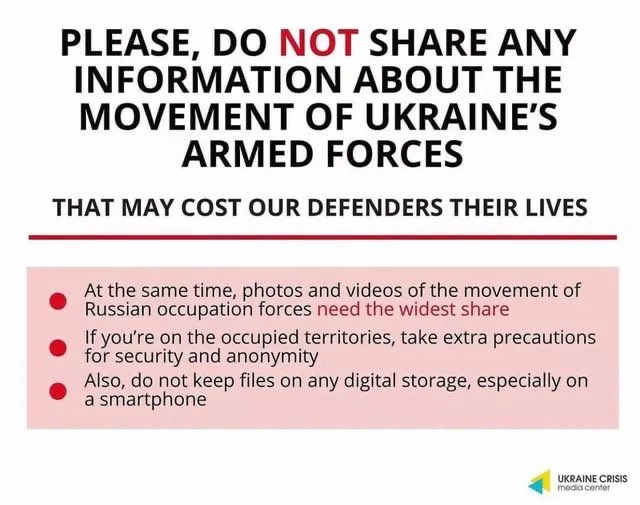 Please all international media, do not share any info about the movement of Ukraine’s Armed Forces. It’s hard to keep silence while hunting on breaking news, but that may cost lives to our MEN.
#counteroffensive 🇺🇦