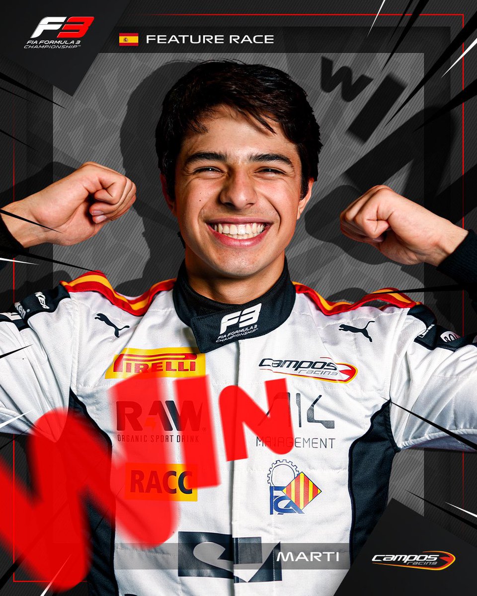 Bitacora_Motor's tweet image. VICTORIA EN FÓRMULA 3 DEL ESPAÑOL PEPE MARTÍ 🎉✨🥳🎊🎉 @JMMarti_oficial 🇪🇸
Mi más sincera enhorabuena, es un sueño la situación que estamos viviendo este año en los deportes de motor, y más tras ganar en casa 🥺❤️
#F3 #PepeMartí