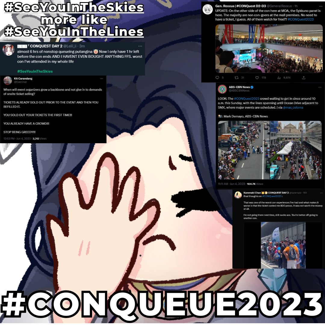 AllenaMeiVT's tweet photo. #CONQUEST2023 right now. Just terrible really. My experience in a summary.
#DifferentOrganizerSameShit
#SeeYouInTheSkies more like #SeeYouInTheLines https://t.co/hnxBP8cAPv