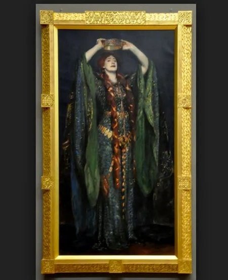 #ShakespeareSunday

' The raven himself is hoarse
That croaks the fatal entrance of Duncan Under my battlements.'

Macbeth  1.5
Ellen Terry as Lady Macbeth
Painting  by John Singer Sargent