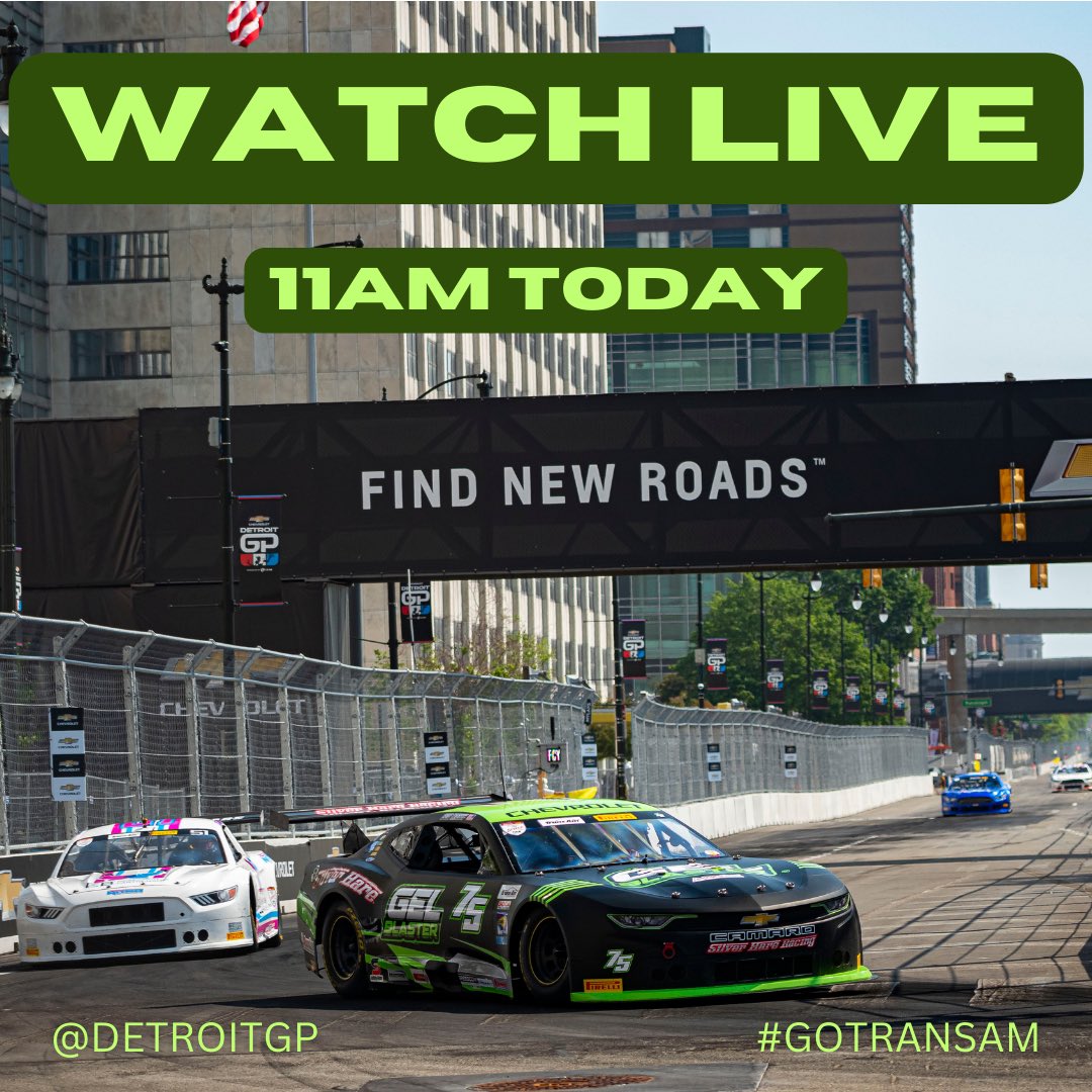 Silver Hare Racing (@teamsilverhare) on Twitter photo We’re back for one more race day at the <a href="/detroitgp/">Detroit Grand Prix</a>. Today we go 75 minutes beginning at 11 a.m. EDT with live streaming on the #GoTransAm and #SpeedTourTV channels on YouTube, and live on @mavtv. <a href="/connorzilisch/">Connor Zilisch</a> starts on the pole again, <a href="/benmaier67/">BenMaier67</a> 15th. #TeamChevy <a href="/GelBlasters/">Gel Blaster</a> We’re back for one more race day at the <a href="/detroitgp/">Detroit Grand Prix</a>. Today we go 75 minutes beginning at 11 a.m. EDT with live streaming on the #GoTransAm and #SpeedTourTV channels on YouTube, and live on @mavtv. <a href="/connorzilisch/">Connor Zilisch</a> starts on the pole again, <a href="/benmaier67/">BenMaier67</a> 15th. #TeamChevy <a href="/GelBlasters/">Gel Blaster</a>