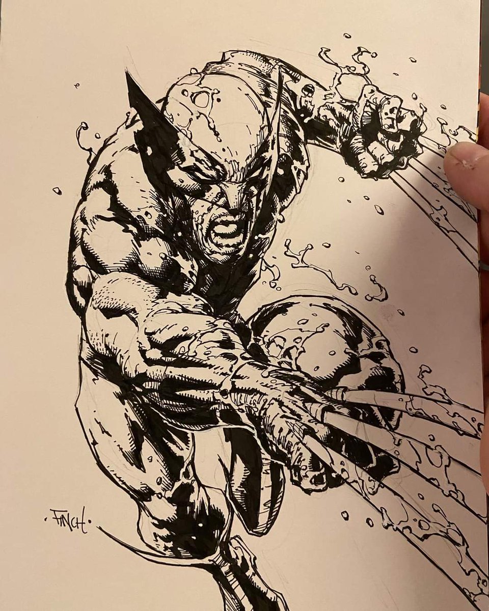Wolverine sketch cover commission from #phoenixfanfusion #davidfinch