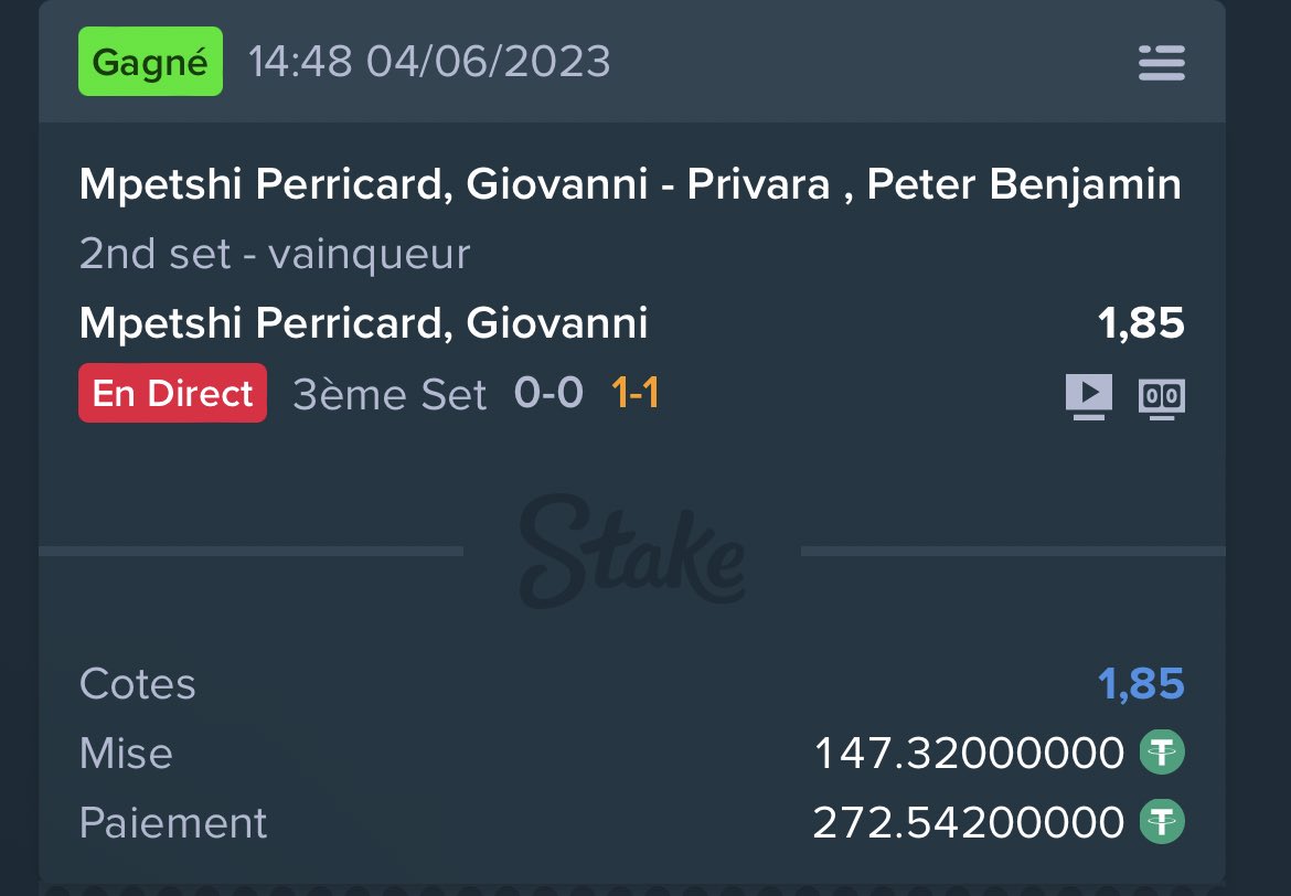 trappronos's tweet image. Let’s gooo Mpetshi Perricard set 2 en live !

Côte à 1.85 ✅ 

#TeamParieur