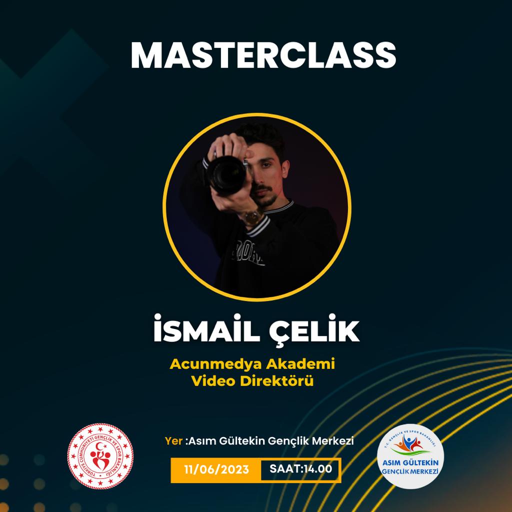 Acunmedya Akademi Video Editörü İsmail Çelik’i ‘’Video Çekim Teknikleri ve Kurgu’’ konulu Masterclass Etkinliğinde ağırlıyoruz.

Etkinliğimize tüm gençleri bekleriz🙂

Yer: Asım Gültekin Gençlik Merkezi
Tarih: 11.06.2023
Saat: 14:00