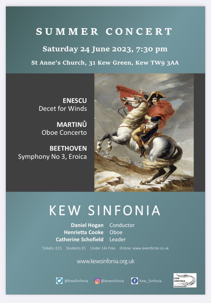 Our summer concert is approaching fast!

Hold the date: Saturday 24th June 7:30pm at St Anne’s, Kew Green

So looking forward to rehearsals getting underway today !