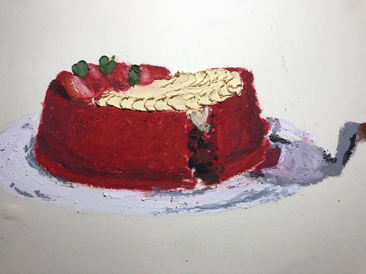 cookkartie's tweet image. วันอาทิตยืสีแดงง ♥️

กับน้อง Red Velvet Cake  🍰
คิดหนักอยู่เหมือนกันว่าสีแดงต้องวาดอะไรดี เอาจริงชาเล้นจ์นี้ก็ทำให้เราได้วาดอะไรที่ไม่เคยวาดเผิดประสบการณ์ดีนะ (จริงๆคืออยากกิน) 

#coloroftheday