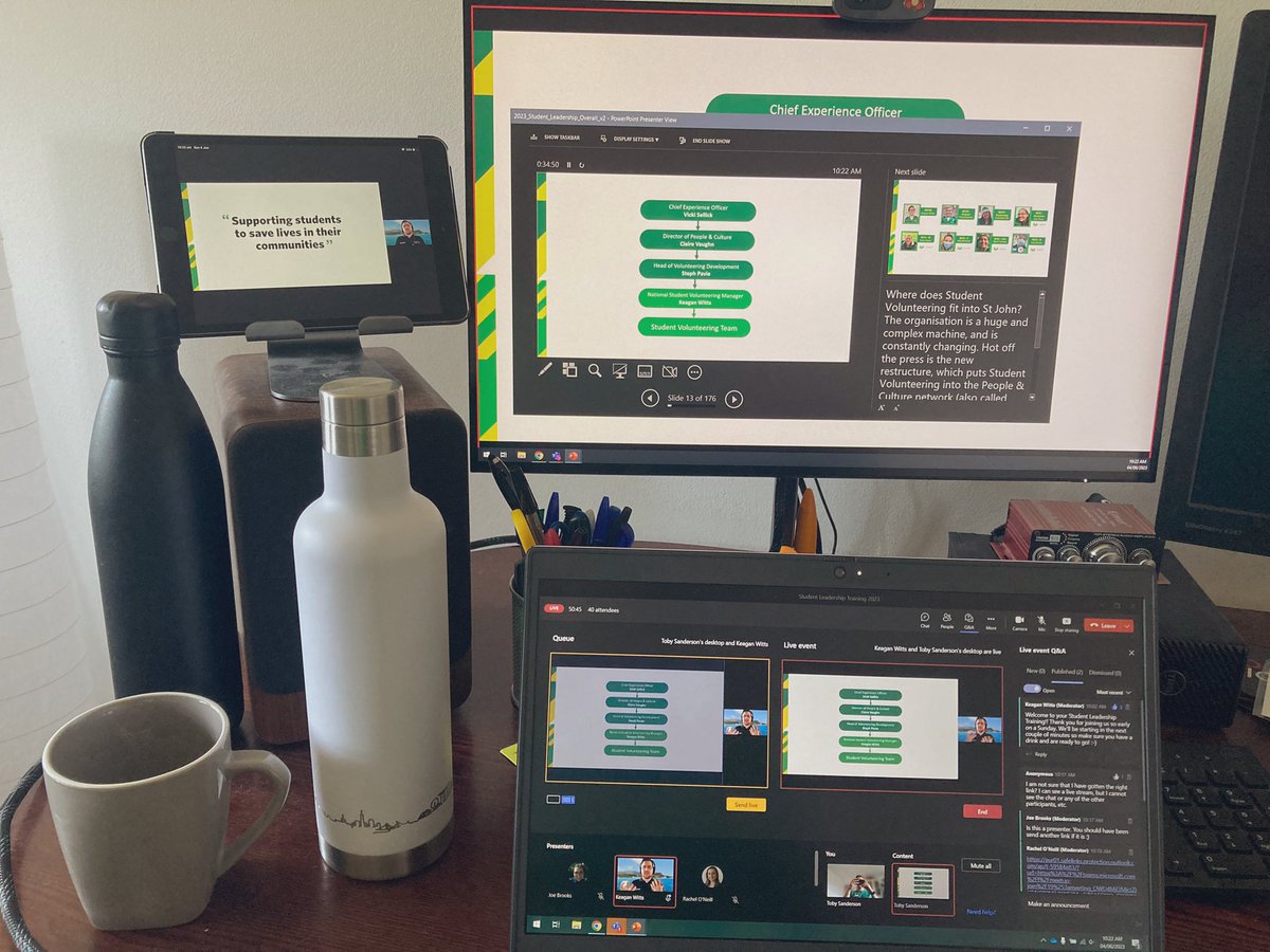 Toby (@sja_toby) on Twitter photo I’m spending today producing the <a href="/SJA_Students/">SJA Student Volunteering</a> Leadership Training Day livestream!
Big thanks to all our speakers and attendees - this is really useful content for our newly elected student leaders.
#SJAStudents I’m spending today producing the <a href="/SJA_Students/">SJA Student Volunteering</a> Leadership Training Day livestream!
Big thanks to all our speakers and attendees - this is really useful content for our newly elected student leaders.
#SJAStudents