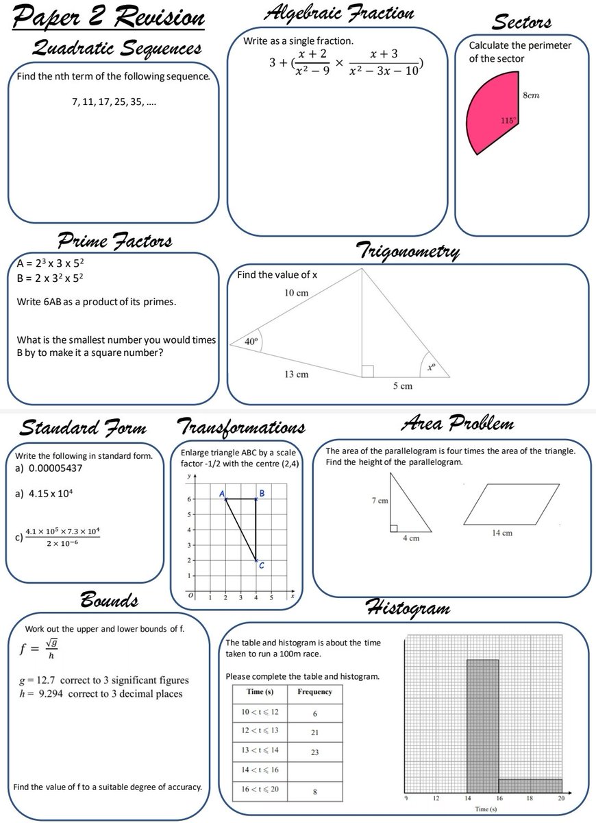 l88belle's tweet image. Made a new revision mat for Tuesdays after school focus session #edexcelmaths #mathsgcse #maths linkedmaths.weebly.com