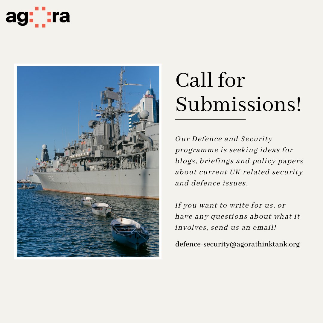 Are you interested in security issues? Do you want to showcase your writing skills and boost your portfolio? 

Our Defence and Security programme is now inviting submissions for blogs, briefings and policy papers. Send in your ideas, details below 👇