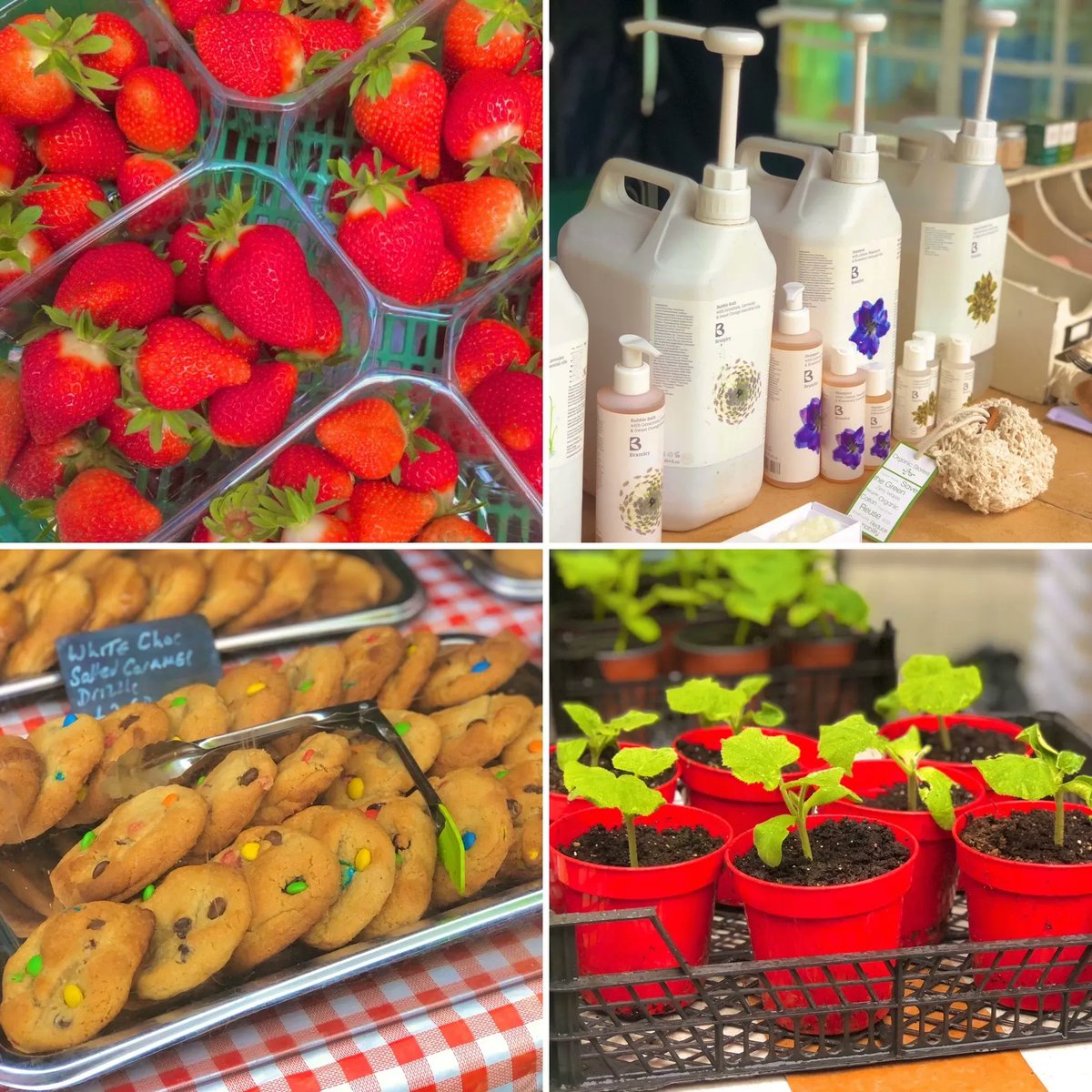 There's still time to join us at #epsom Farmers’ & Artisans Market! You have until 1:30pm to pick up homemade pies, delicious cookies, eco-friendly refills, locally brewed beer and all your favourite artisan goodies! 🍪🍒 
#surrey #surreymarkets #farmersmarket #artisanmarket