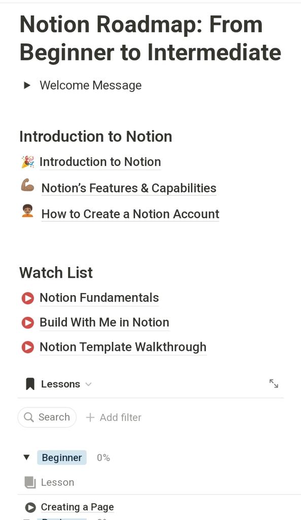 Ntang on twitter aku udah bikin template notion isinya step by step