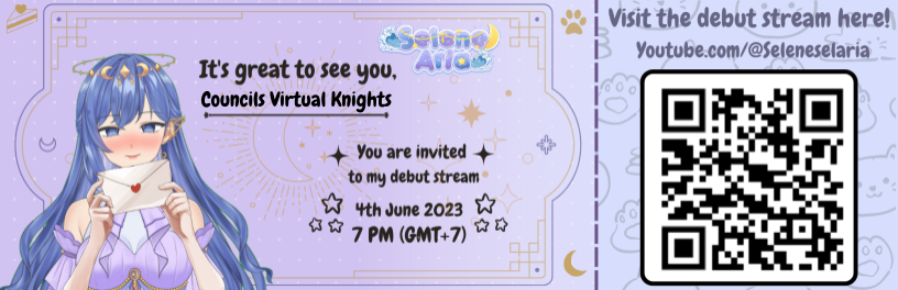 CouncilsVirtual's tweet photo. Our fifth and final debutant of the week:
Selene Aria🌙🌊
She'll be debuting on:
4th June 2023, 7 PM GMT+7 (19.00 WIB)
The moon goddess has come to bless you all~ Are you ready?
Debut WR:
https://t.co/zIsIAWgT4w
#CouncilsVirtual #VtuberUprising #VtuberEN #VtuberID https://t.co/mXdYq4SZlQ