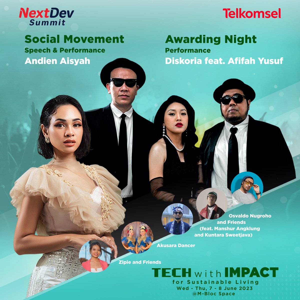 The most awaited TECH CONFERENCE is here, NextDev Summit 2023! Bakal ada Expert Talks, Silent Workshops, Demo Day, Business Matchmaking, Guest Star Performance, & Awarding Night untuk nentuin who is the best start-up this year!

See you there!
#TechwithImpactforSustainableLiving