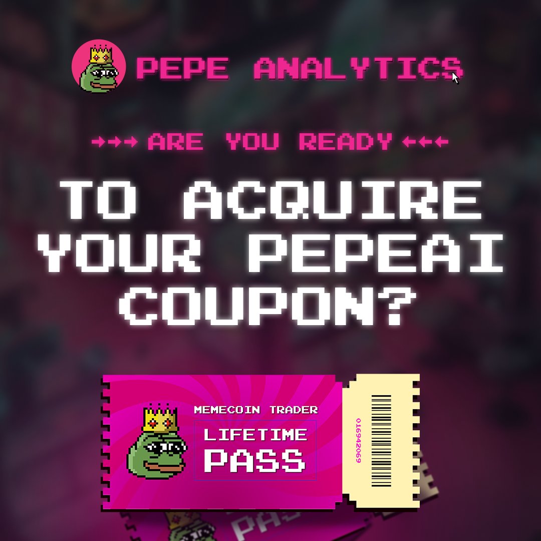 1/ Today, we are announcing details about the upcoming presale mint of the PepeAI Coupons NFT this upcoming Wednesday 07/06/2023

We are also giving away 5 coupons NFT for FREE! All you need to do is Like, Retweet and Follow <a href="/pepeanalyticsai/">Pepe Analytics AI</a>