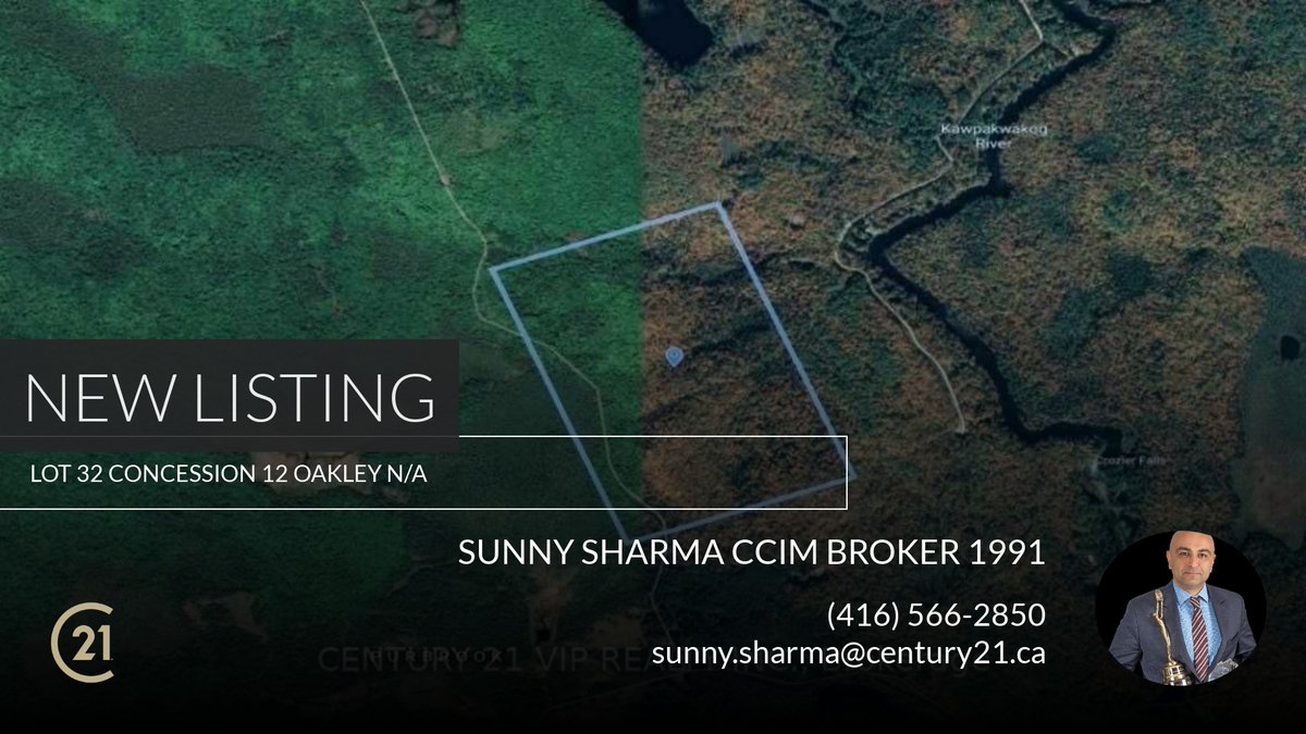 📍 New Listing 📍 Take a look at this fantastic new property that just hit the market located at Lot 32 Concession 12 Oakley N/a in Bracebridge. Reach out here or at (416) 566-2850 for more information

Sunny Sharma CCIM. Broker 19... homeforsale.at/LOT_32_CONCESS…