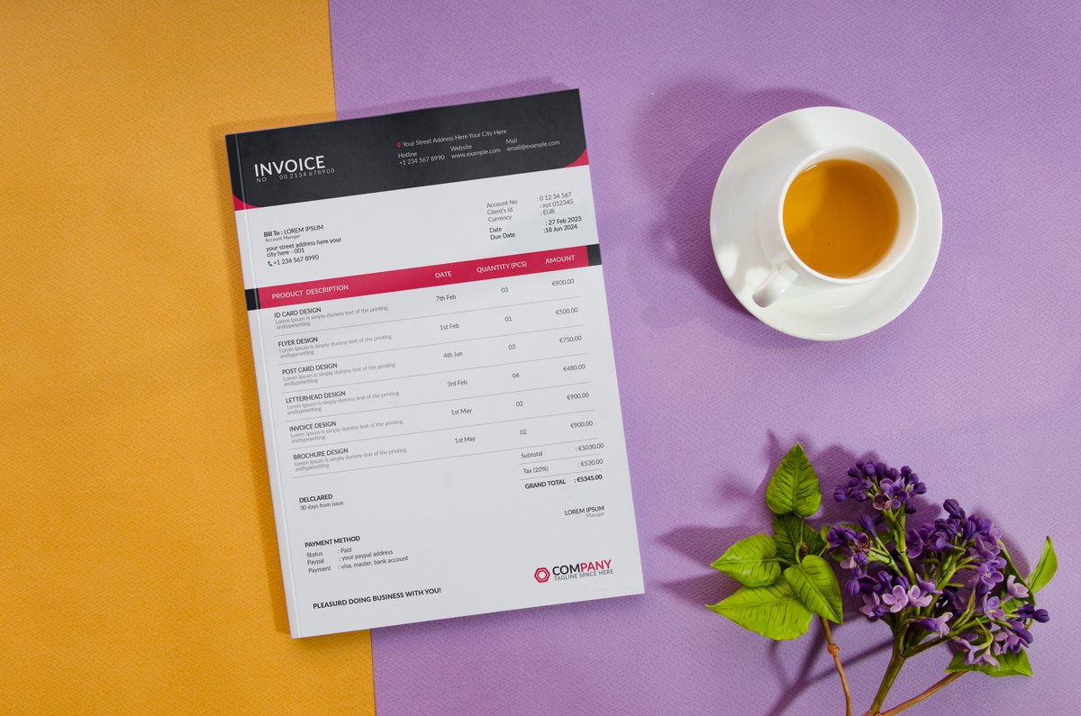 Creative Invoice Template Design 
Behance: lnkd.in/e3qjQf9c

Do you need any Graphics related work? Email: graphicprojectt4@gmail.com
WhatsApp : +8801317845623

#invoice #Invoice_template #corporate #business #clean #modern #bill #print #branding #creative #professional