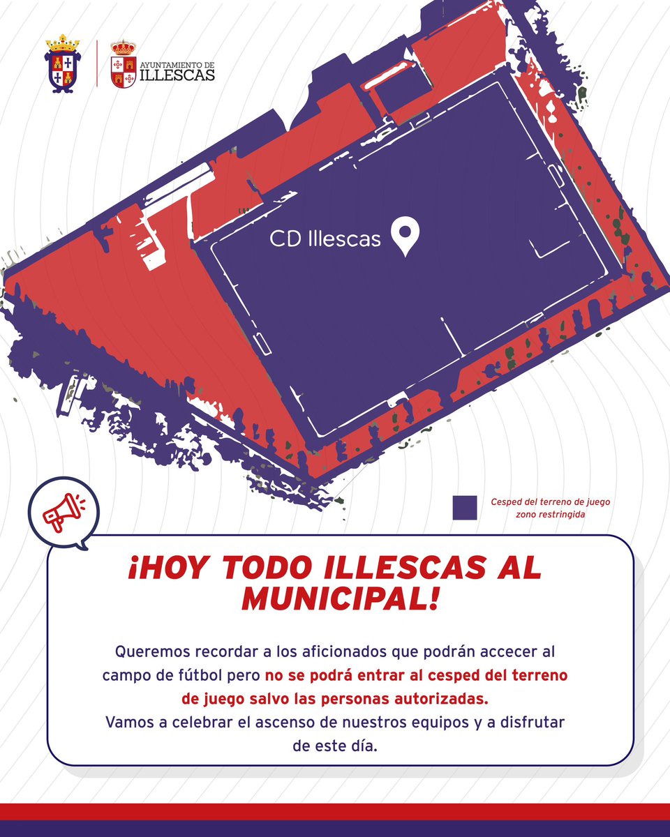 CD_Illescas's tweet photo. ¡HOY TODO ILLESCAS AL MUNICIPAL! 

▶️ Es importante recordar que solo las personas autorizadas podrán acceder al terreno de juego pero os queremos a todos en el campo de fútbol para disfrutar de este día 🤍

#VamosIllescas https://t.co/ZnzkTaGbXG