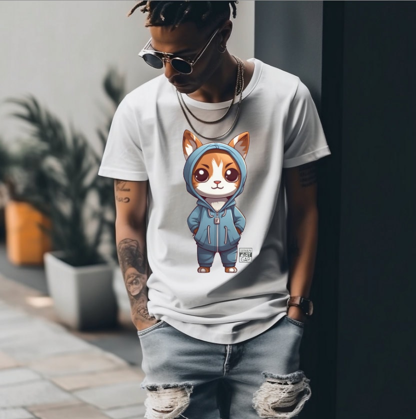 Excited to share the latest addition to my #etsy shop: Cute Unisex Tshirt / Cat Tshirt / Fox Tshirt / Fluffy Animal / Cat in a hoody / Fox in a Hoody / Puppy in a Hoody / Cyberpunk cat etsy.me/3oInQpx #white #cat #kitten #puppytshirts #cattshirts #kittentshirts