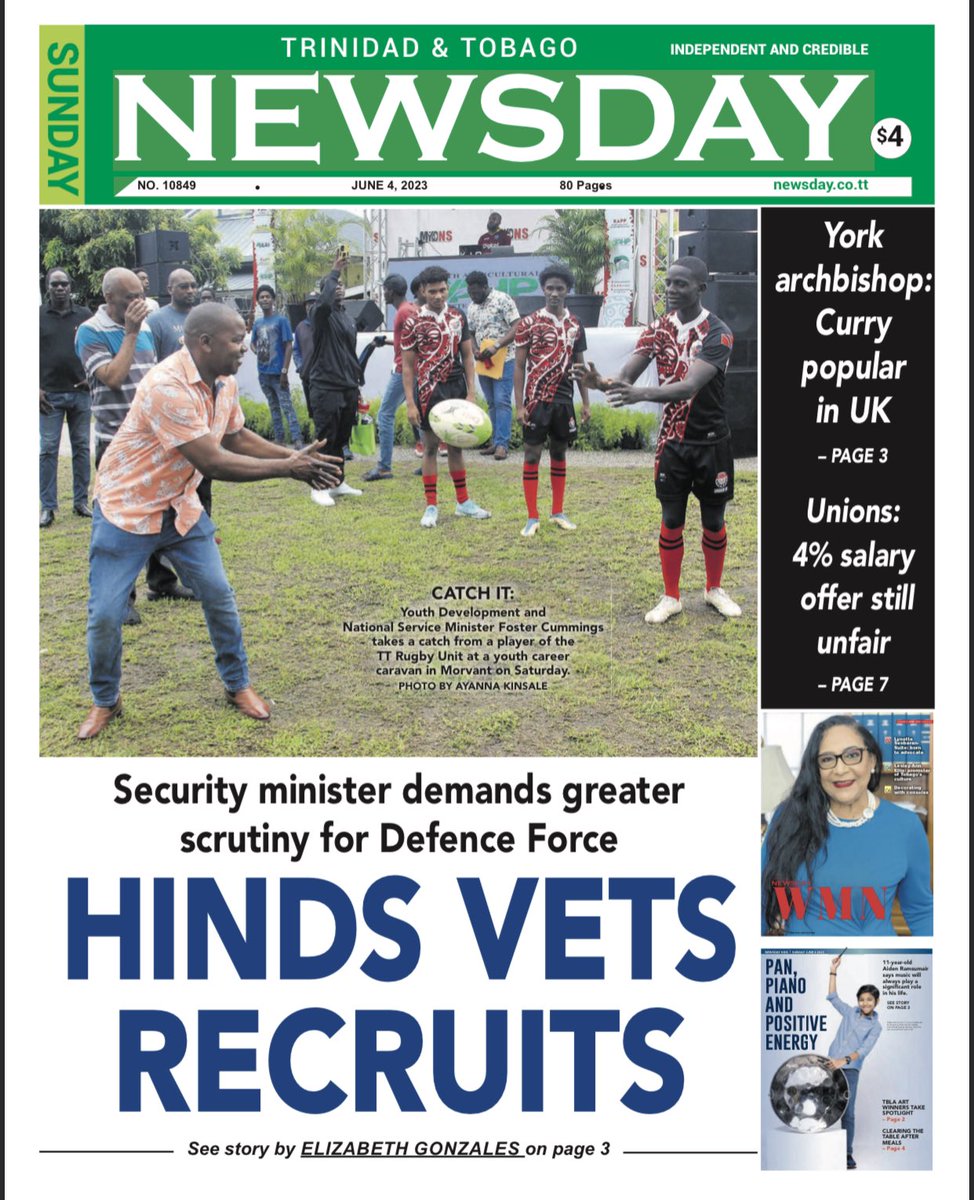 Today’s Front Pages 📰

Sunday 4th June, 2023

#TrinidadandTobago